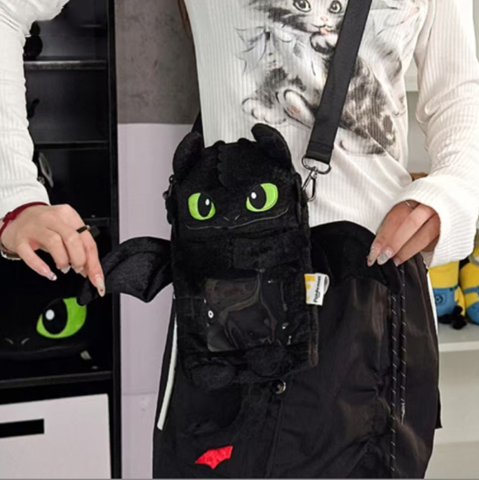 Toothless Plush Doll Crossbody Bag