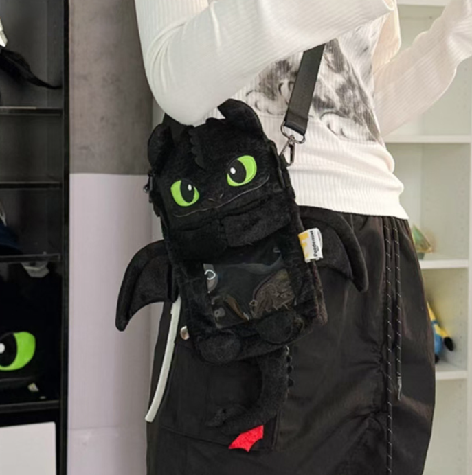 Toothless Plush Doll Crossbody Bag