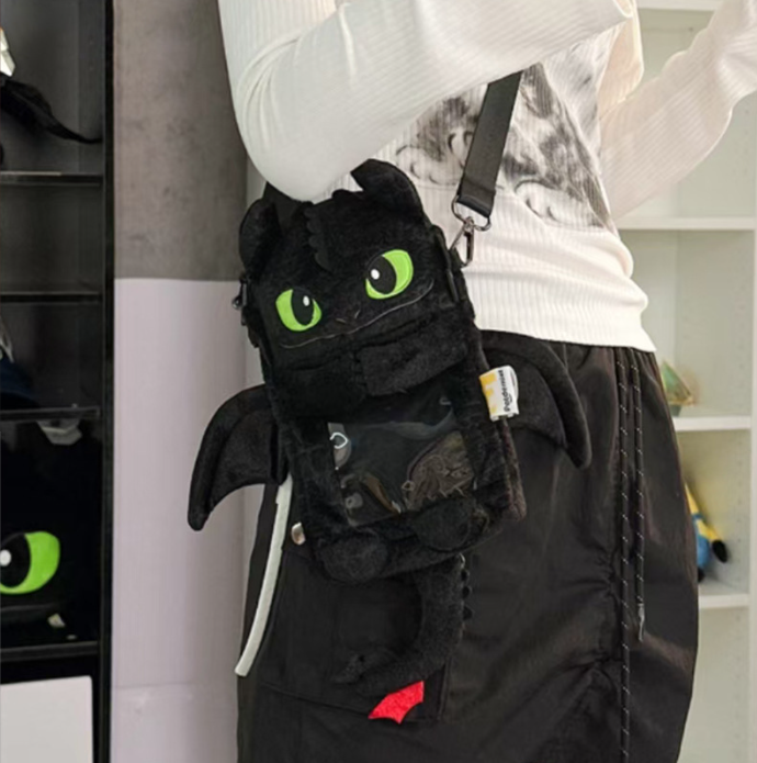Toothless Plush Doll Crossbody Bag