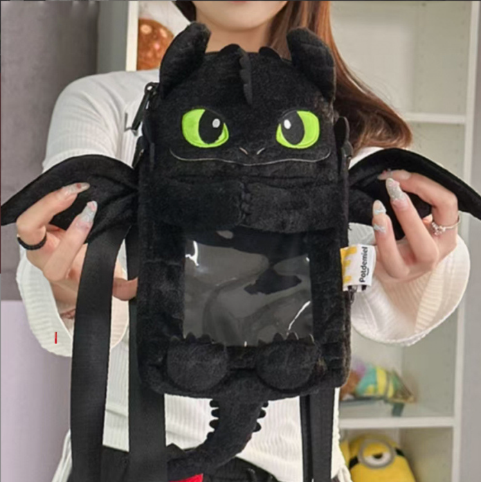 Toothless Plush Doll Crossbody Bag
